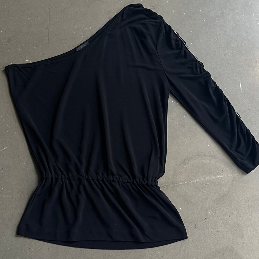 Black Just Cavalli one shoulder top